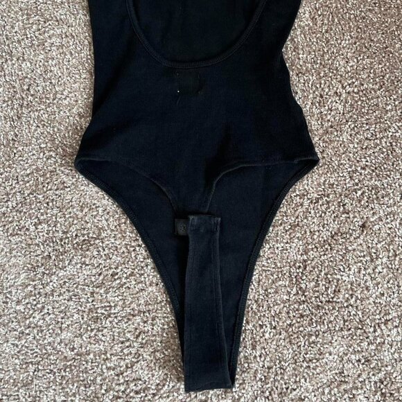 Brand: Repop Black bodysuit 100% cotton size Small  Minimalist retro aesthetic - Picture 2 of 3